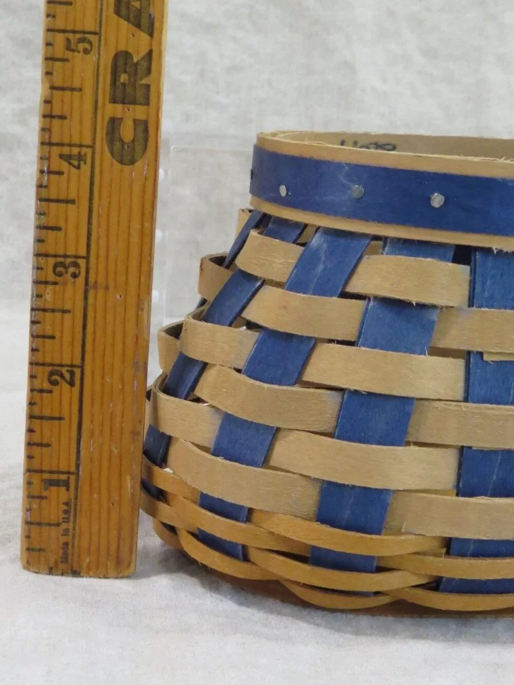 Longaberger Bicentennial 2017 Dresden Basket - Blue and Tan, No Lid, No Liner